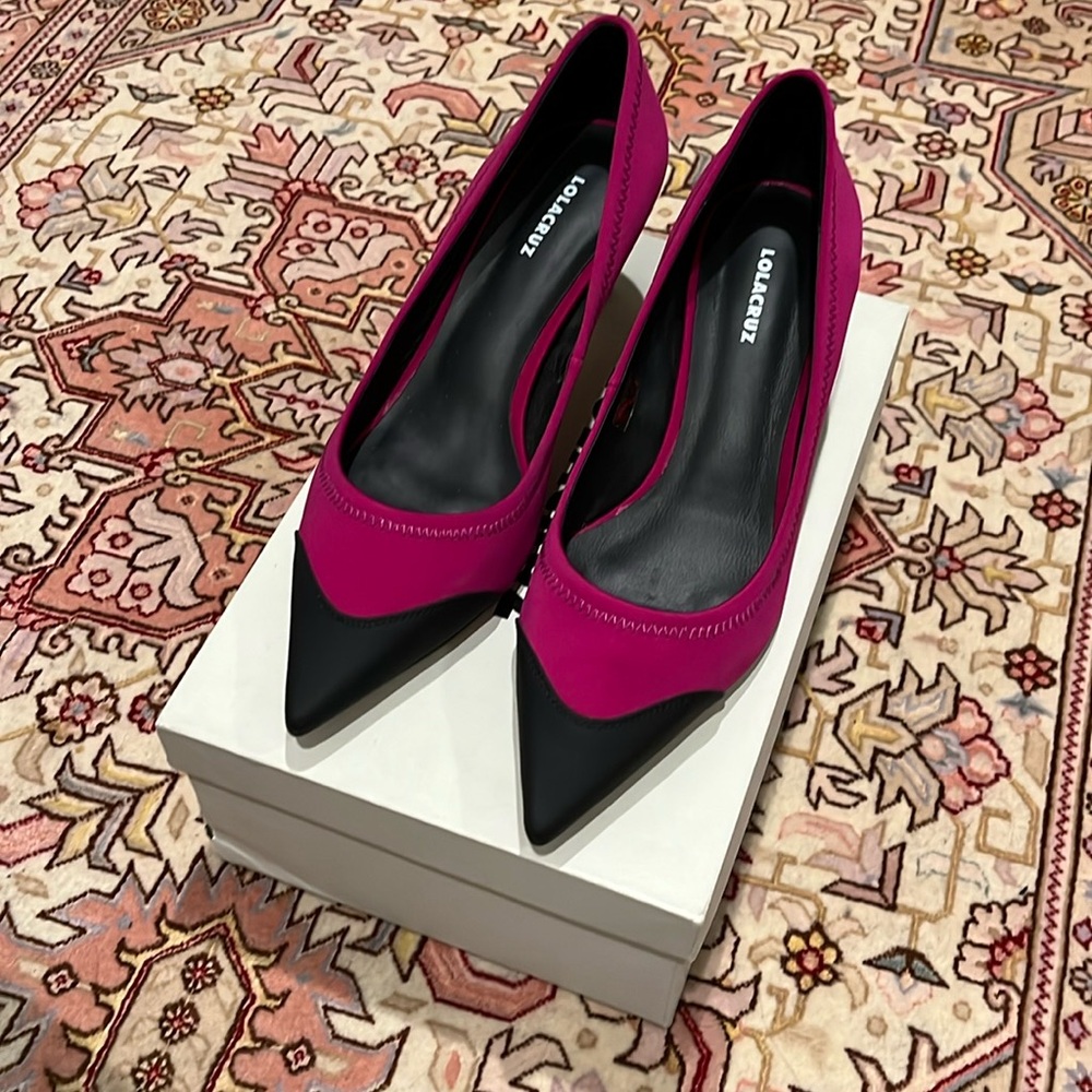 Lolacruz kitten heel pumps, size 39. New never worn